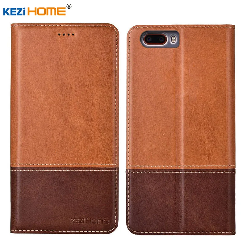 

Case for ZTE Nubia M2 KEZiHOME Double Colors Genuine Leather Flip wallet Cover for ZTE Nubia M2 Lite Phone cases