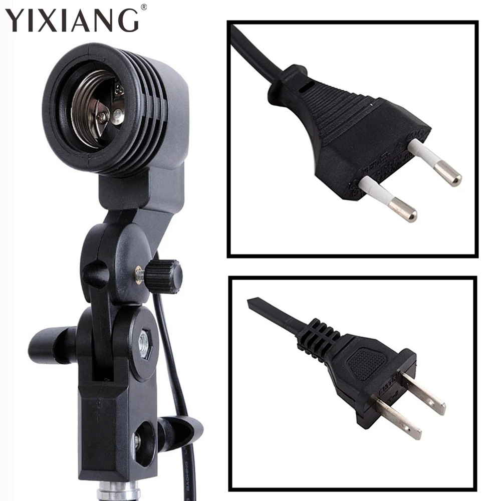 YIXIANG E27 Single Head Bulb Holder E27 Socket Flash Umbrella Bracket