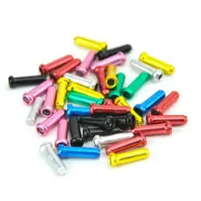 20ชิ้น/เซ็ต7สีเบรกลวดฝาท้ายสายชิ้นส่วนอลูมิเนียมMTBจักรยานจักรยานสายฝาครอบแกนฝาครอบเกียร์เบรกDCCE02
