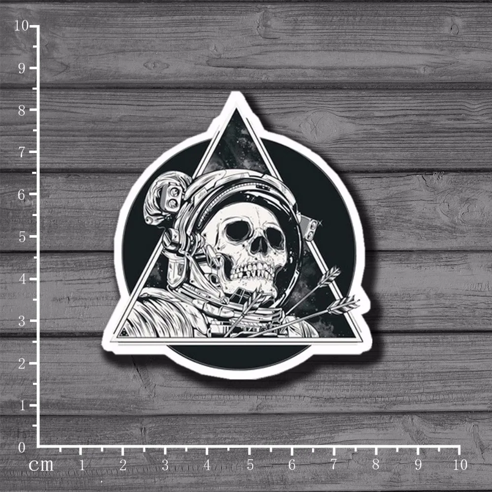 الفضاء الجمجمة حقيبة الأمتعة ماء المد ملصقات تماما على laptop notebook الاطفال لعبة لسيارة سكيت ديكور المنزل [واحد]