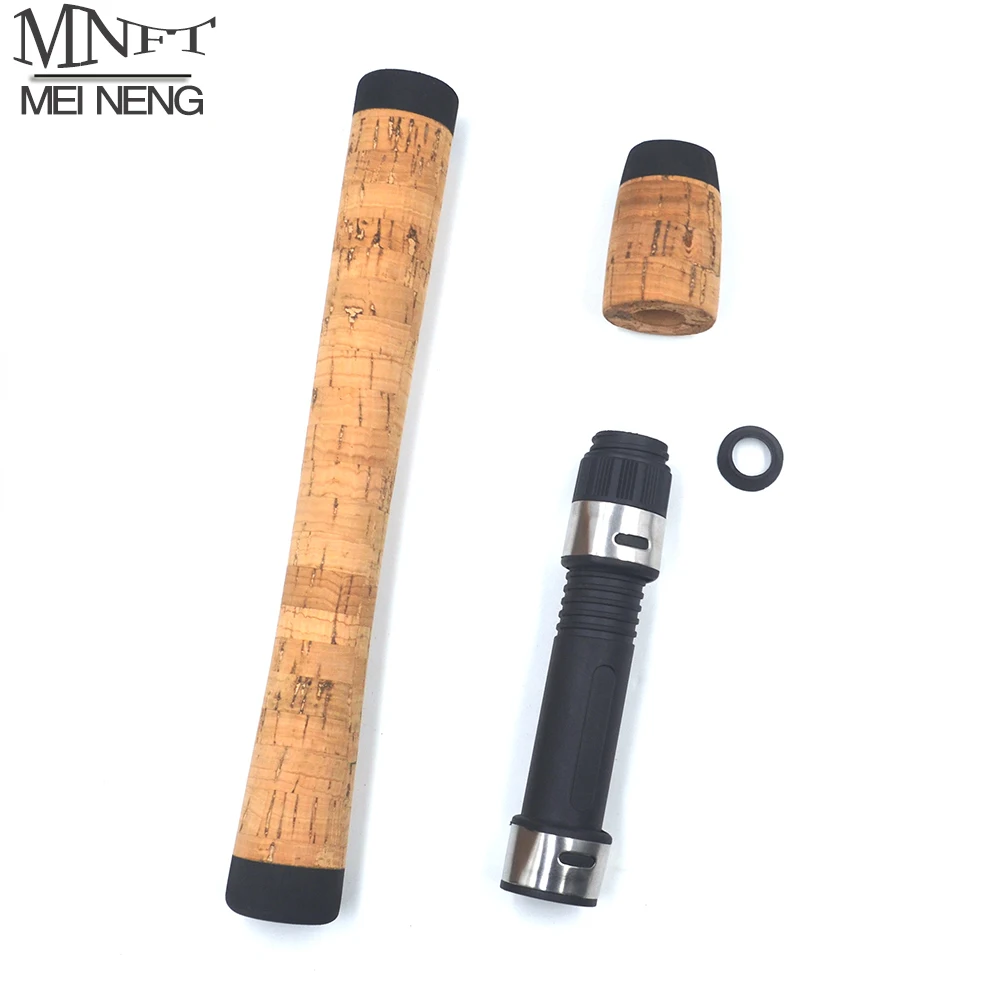 MNFT 2Set Plastic Reel Seat Rear Grip + Repair Composite Cork Handle Fishing Rod Kit Repair DIY