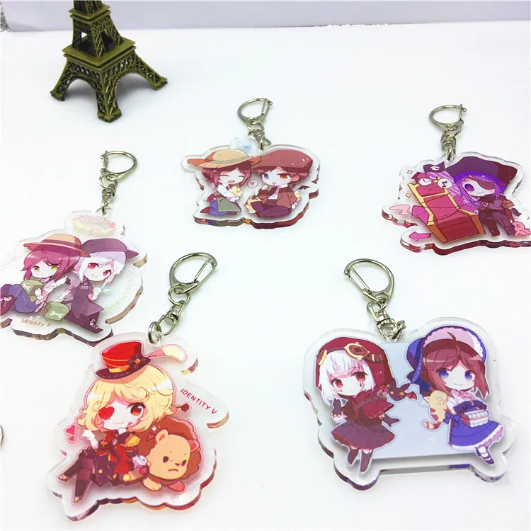 

Identity V Game Doctor Gardner Coordinator Fifth personality Naib Subedar Bag Pendant Two Side rings Keychain Portachiavi
