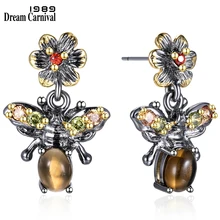 Dreamcarnaval 1989 nouveautés Vintage miel abeilles Look boucles d'oreilles pour les femmes chaude insecte mode doit avoir cadeau de noël WE3798
