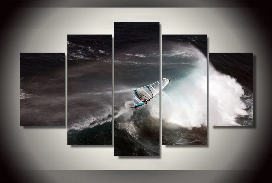 HD Print 5pcs canvas wall art seascape painting modern home decor picture for living room /PT0406 | Дом и сад