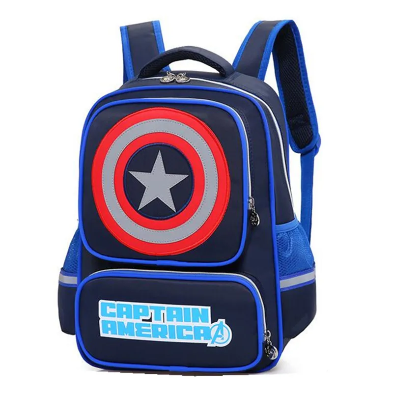 Captain America Backpack for Boys Super Hero Cartoon Children's School