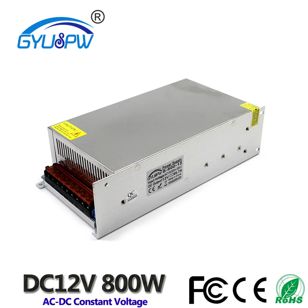 12V 800W 66.7A импульсный источник питания AC 110 V/220 V светодиодный экран постоянного напряжения источник питания светодиодный световой привод трансформатор питания