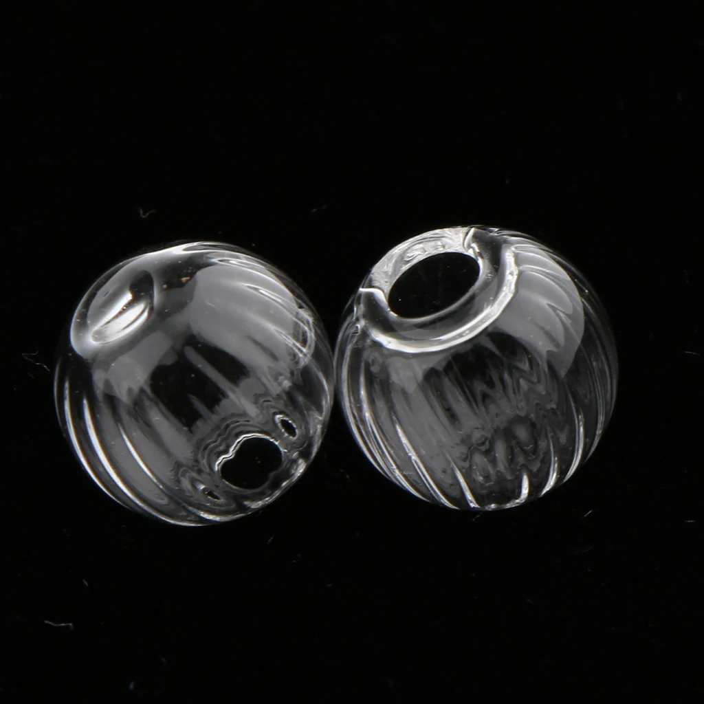 10 Pieces Clear Pumpkin Glass Globe Ball Bottle Wishing Charm Pendant DIY Jewelry Making 