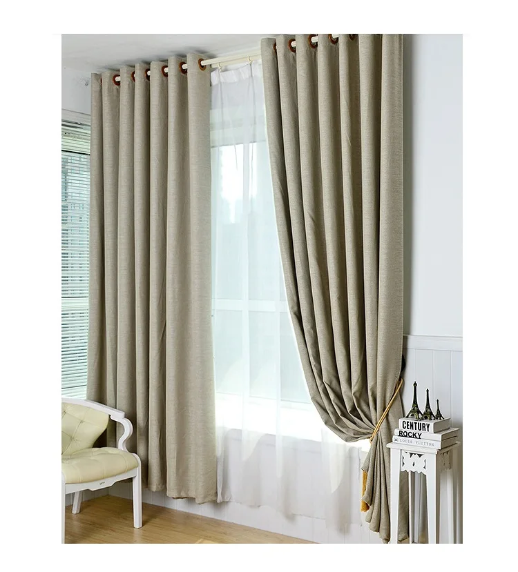 Generous fashion solid color blackout curtains finished/The new high