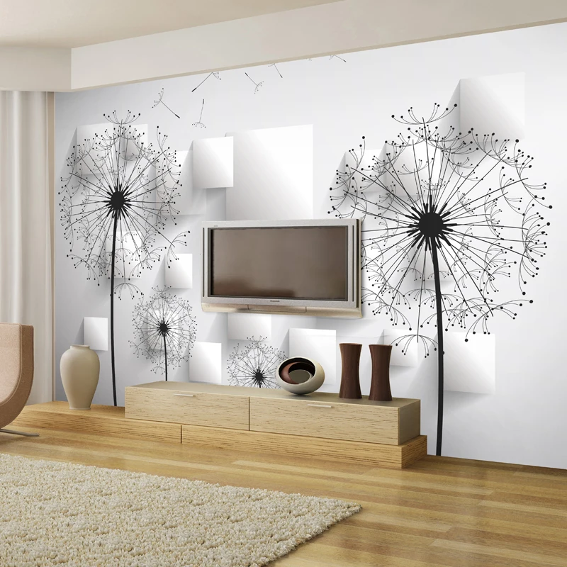 Customized Any Size Modern Design 3D Non woven Dandelion ...