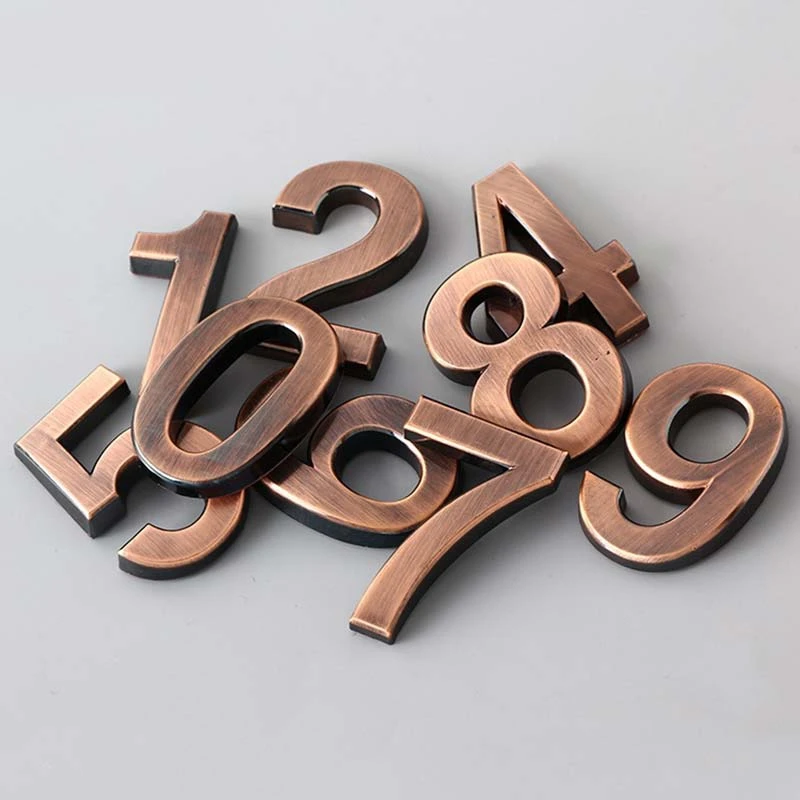 1pcs Modern Hotel Apartment House Numbers Plaque Digits Sticker Door Plate Sign 