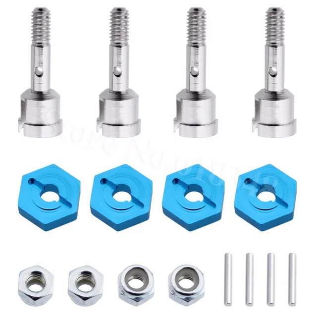 Best Offers Wheel Conversion Set Axle & 12mm Hex Dive Hub Turn 1/10 On Road for WLtoys 1/18 A959 A969 A979 A959B A969-B RC Car Upgrade Parts