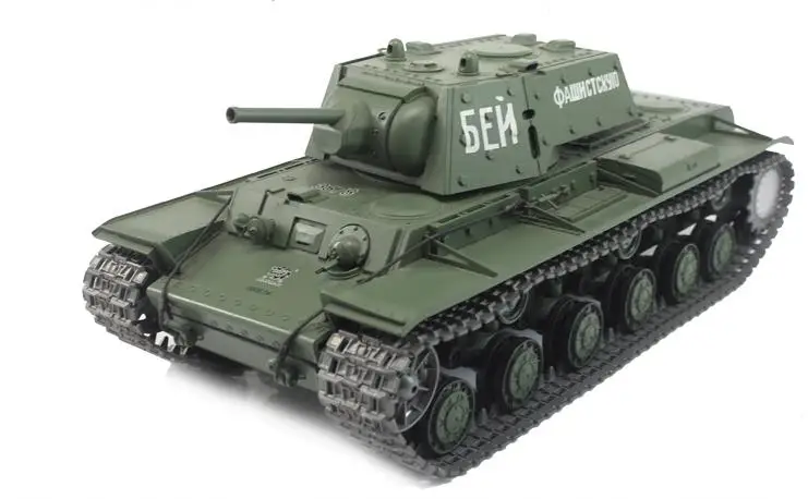 Радиоуправляемый 1:16 масштаб 2,4 Ghz KV-1 советский тяжелый танк RC боевой танк дым и звук(металлическая шестерня и треки - Цвет: plastic version