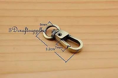 Lobster Clasps Clips Claw purse hooks Swivel snap hook anti brass 9mm 10pcs AT97 owner 52567 18 hooked snap swivel 9 шт