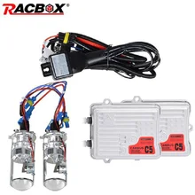 Балласт 55 W Canbus линзы прожекторного типа фары 2 шт. H4 xenon мини для автомобиля прозрачный форма пучка дальнего света 12 V 4300 K 6000 k длинные пожизненная Гарантия