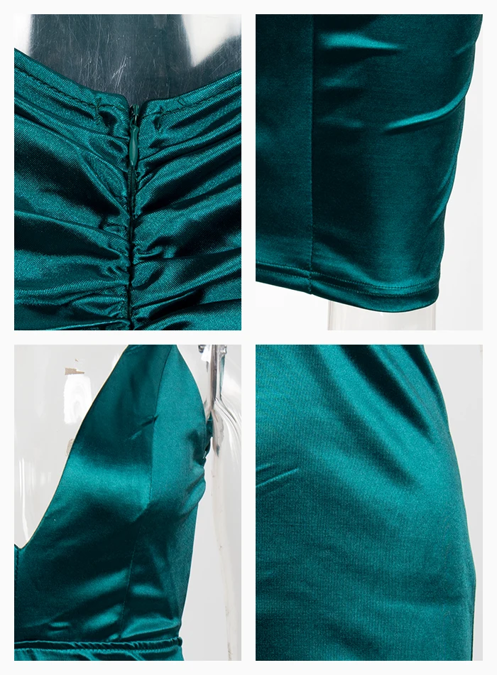 LOVE& LEMONADE Сексуальные вечерние платья с глубоким v-образным вырезом и открытой спиной из светоотражающей ткани, LM81222-2