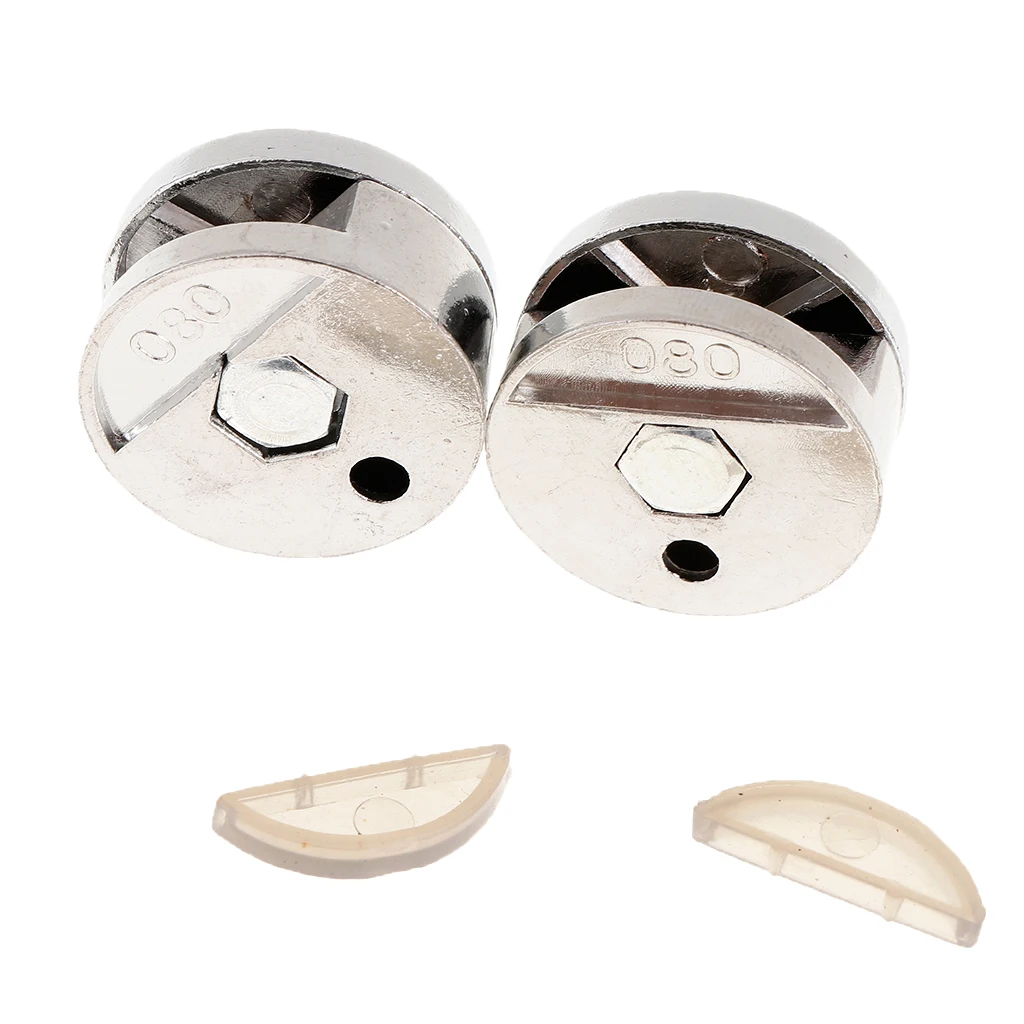 2Pcs No Screws~Zinc Alloy Round Mirror Holder Clip Clamp Bracket Flat Surface