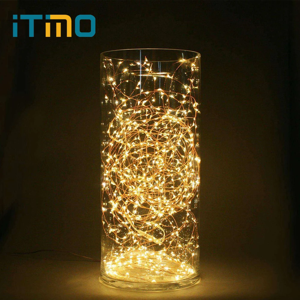 

iTimo 5M LED String Lights Battery Operated Copper Wire String Fairy Lamp Party Wedding Lighting Christmas Tree Decoration Light