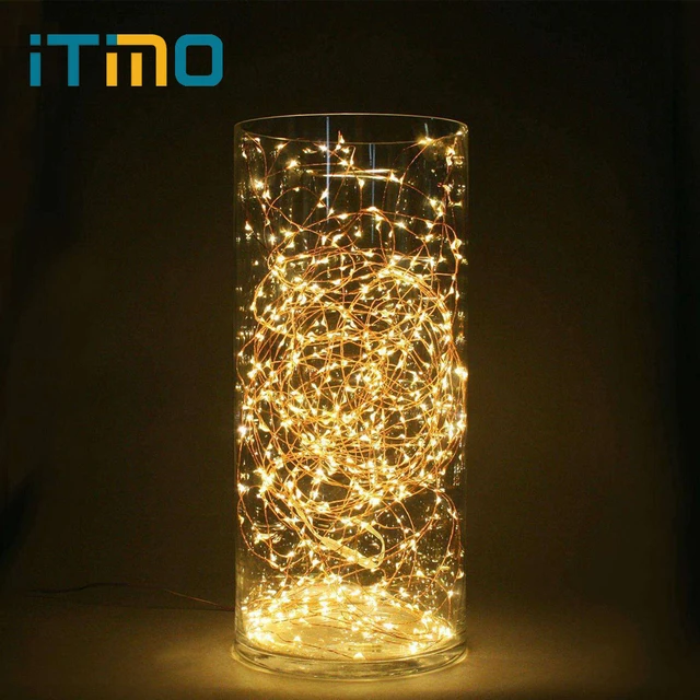 Itimo 5m Led String Lights Battery Operated Copper Wire Fairy Itimo 5m Led String Lights Battery Operated Copper Wire Fairy Lamp Party Wedding Lighting Christmas