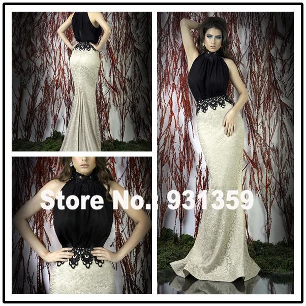 2016 New Style Black And White Custom Made Floor Length Evening Dress Vestido De Festa Design ED10802 Sexy Long | Свадьбы и