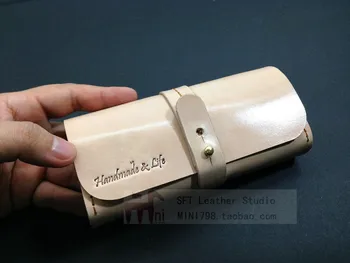 

Mini leather glasses box package version of DIY handmade leather MINI leather drawing paper pattern QQW-50 small smoke