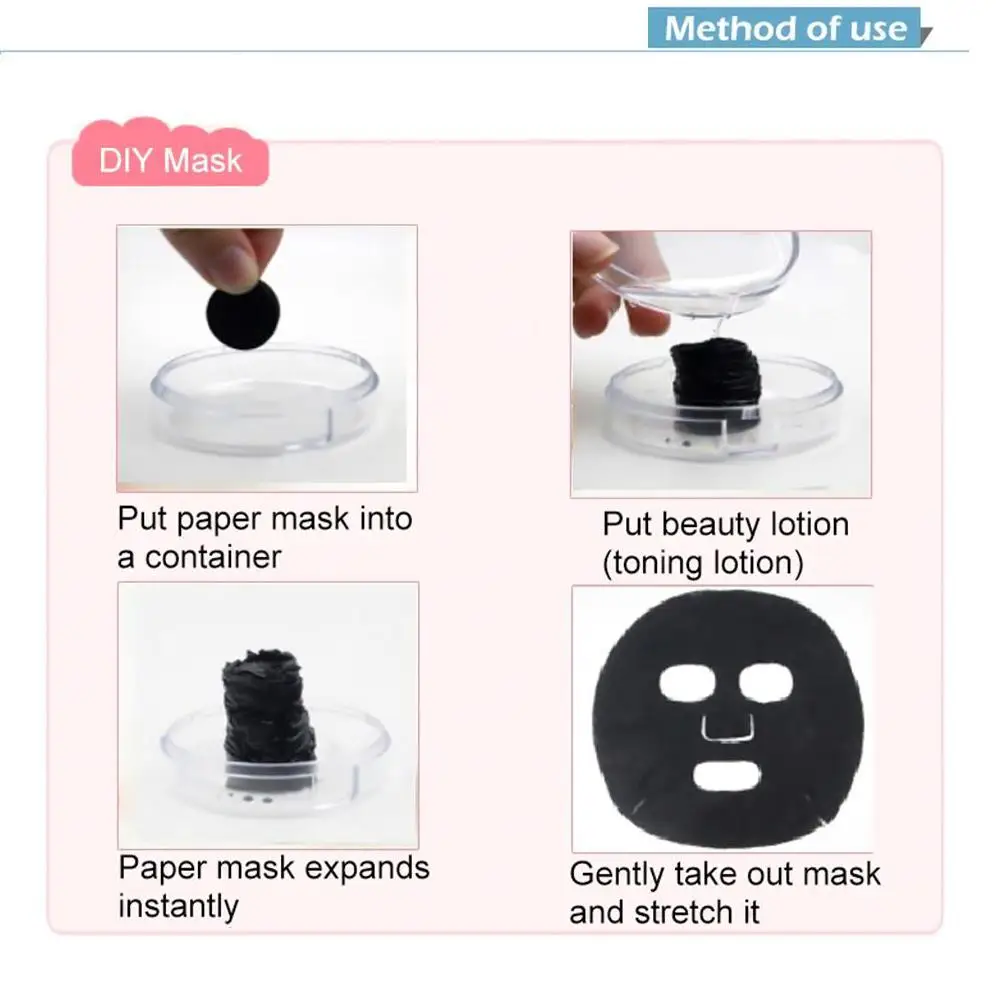 Visualsource черная сжатая маска 50 шт. одноразовые лица Натуральный ...