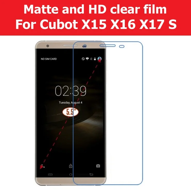 HD прозрачный глянцевый протектор пленка для Cubot X15 X16 X17 S матовая Антибликовая