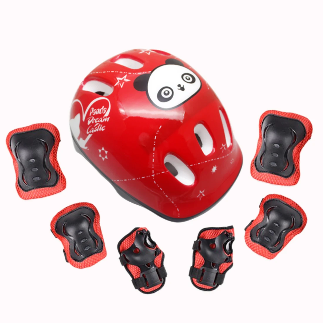 

Cycling Helmet Elbow Knee Pads Wrist Sport Children Bike Bicycle Roller Skating Skateboard Protection Safety Guard 7Pcs Set