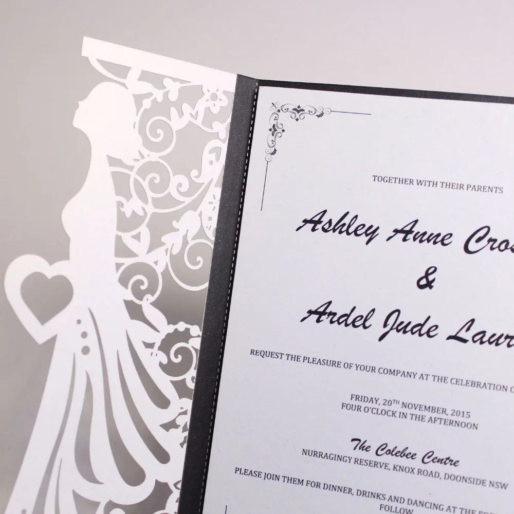 Laser Cut Wedding Invitation