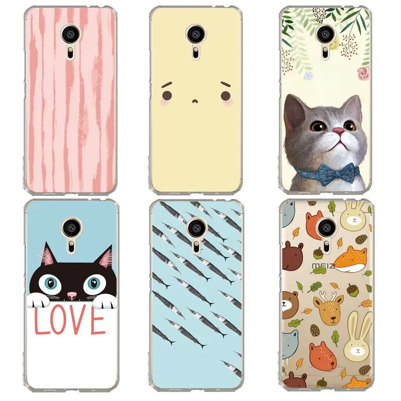 Rabbit Soft Clear TPU Phone Case For meilan MX6 pro6 U20 U10 A5 M5 M5S E E2 Cat Fox Strip Printed Shell Cute Cover Free Shipping | Мобильные