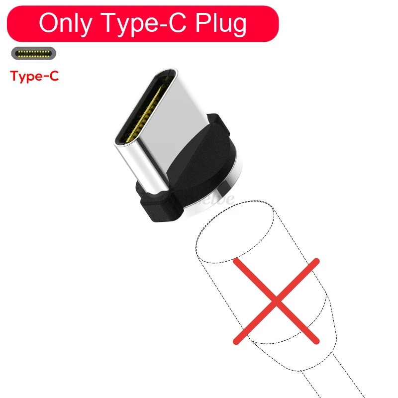 Магнитный USB кабель для iPhone 11 X samsung S10 S9 type C Магнитный зарядный провод для передачи данных Micro USB кабель кабели для мобильных телефонов - Цвет: Only Type C Adapter