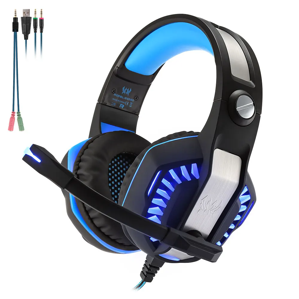 KOTION EACH G2000 Stereo Super Heavy Bass Gaming Headset 2.2m Cable LED