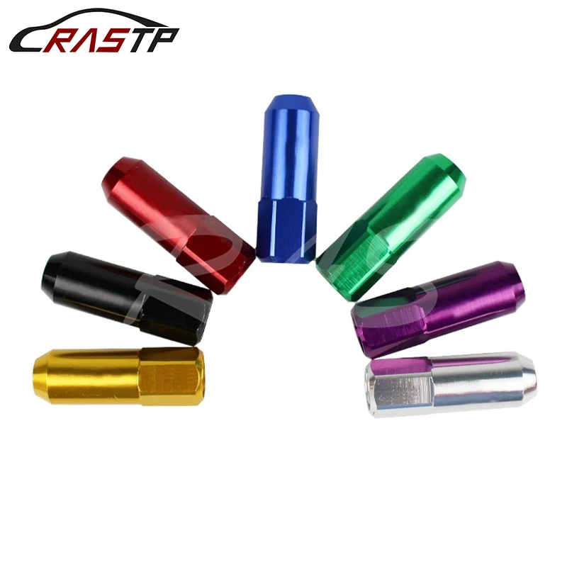 

20 Pcs 60mm Auto Racing Aluminum Wheel Lug Nuts M12x1.5/M12x1.25 lug nut with logo RS-LN011
