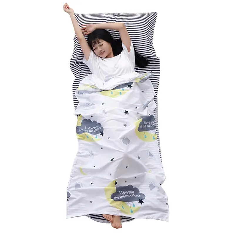 

RUNACC Travel Sleeping Bag Single Sleeping Bag Liner Portable Sleeping Sack Lightweight Camping Sheet for Hotel Beds