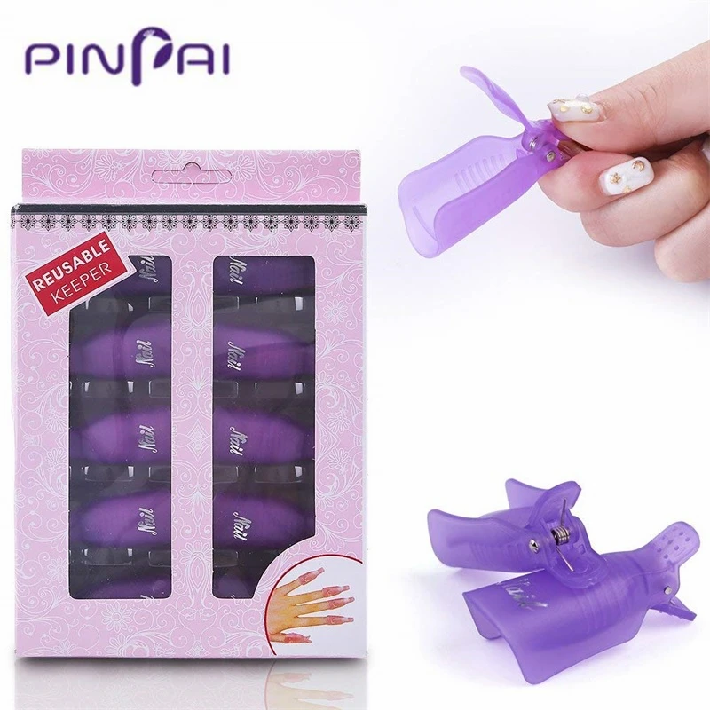 

Reusable Cleanser Nail Gel Polish Remover Clips Manicure Soak Off Caps Nail Polish Removal Clamps Nail Art Remover Tools D094