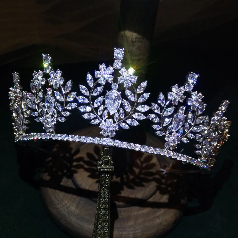 

New Fashion Jewelry Headband AAA Cubic Zirconia Zircon Women Tiaras Hair Accessories Bridal Wedding Crowns Gifts