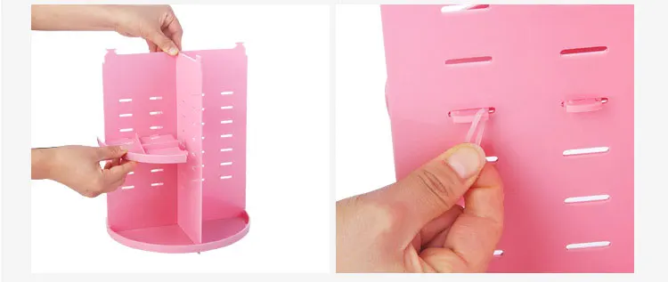 Vanzlife вращающаяся стойка для хранения косметики Настольный органайзер таблица пластиковых ящиков для хранения вещей, пластиковое литье по уходу за кожей стеллаж для хранения