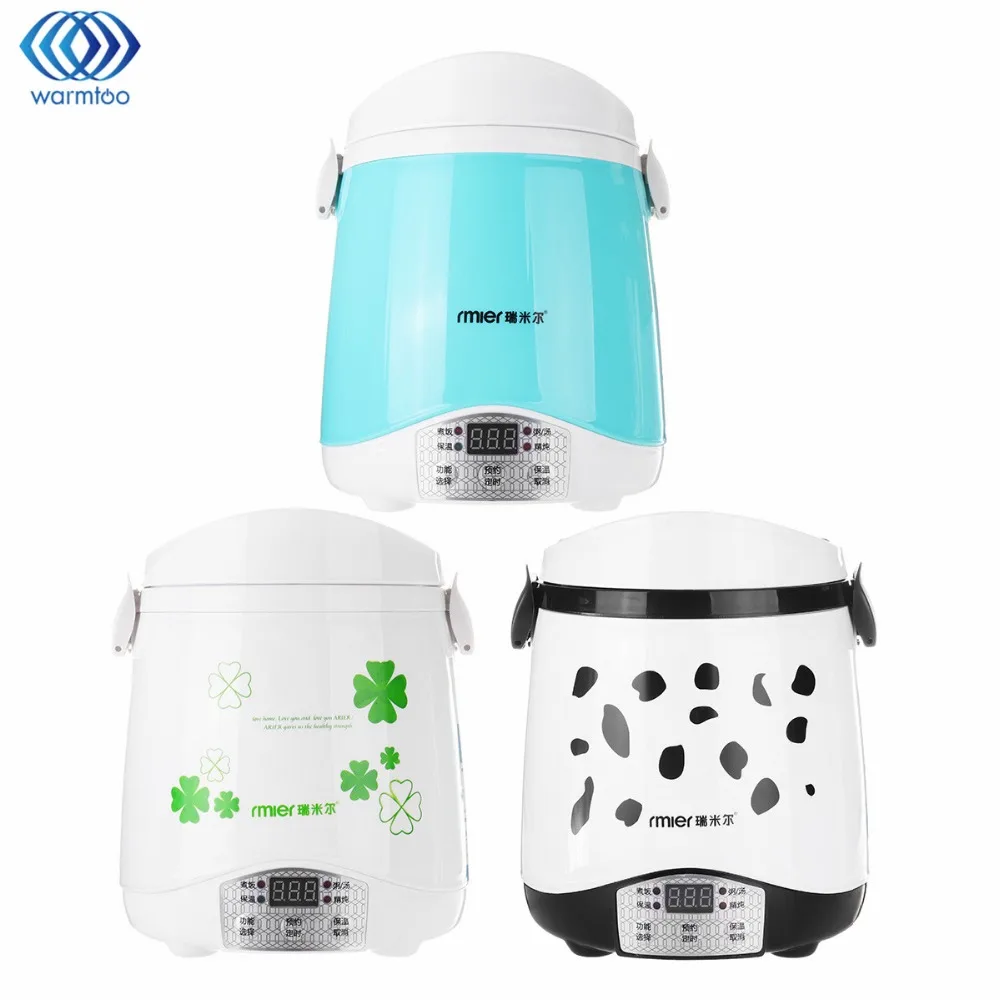 

1.5L Rice Cooker 220V 250W Timing Mini Food Warmer Multifunctional Cook Rice Gruel&Soup Stain Steel Liner Home Travel Student