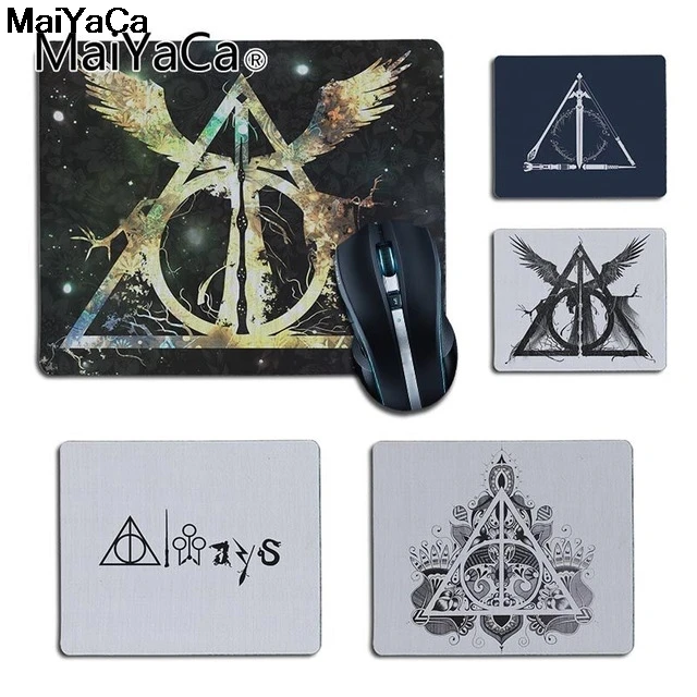 

MaiYaCa Vintage Cool Harry Potter Deathly Hallows Customized MousePads Computer Laptop Mouse Mat Hot Professional Gamer Mousepad