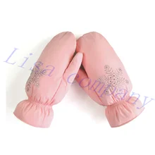 Горячая пара зимних снежинок Горячие сверлильные перчатки Холодостойкие водонепроницаемые уличные лыжные Утепленные перчатки Мотоциклетные Перчатки