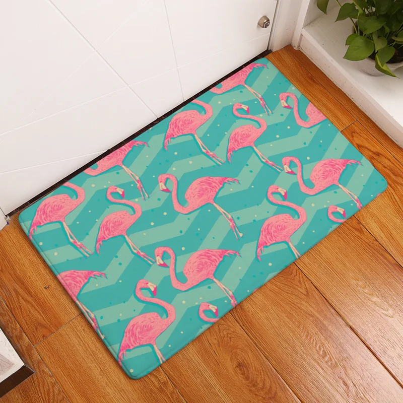 Zeegle Flamingo Pattern Mats For Hallway Non slip Bathroom Mat Doormats