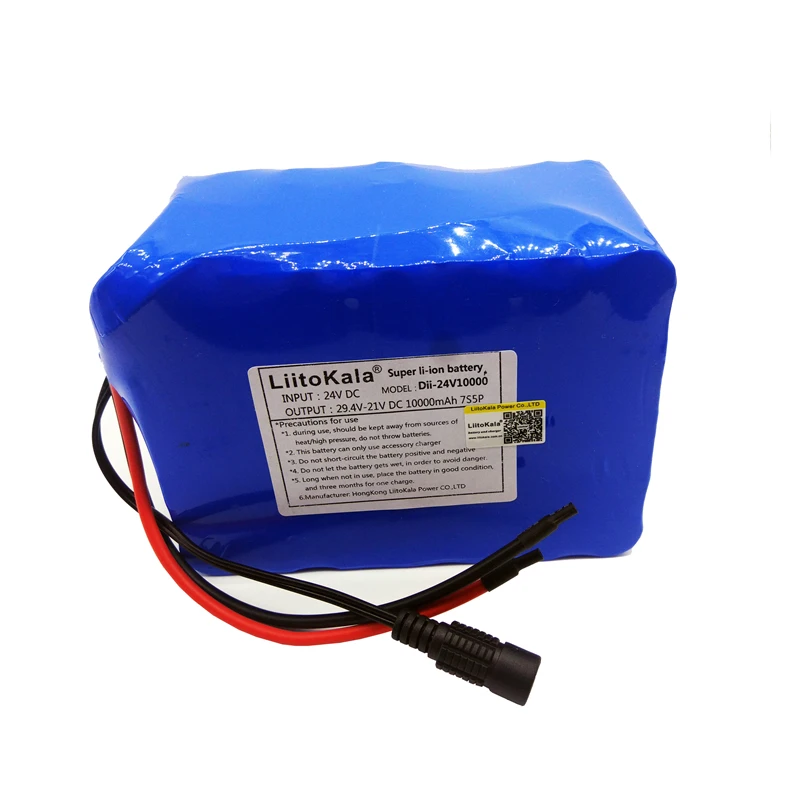 HK LiitoKala 24V 10Ah 7S5P 18650 литий ионный аккумулятор 29 4 v 8000mAh Электрический велосипед для