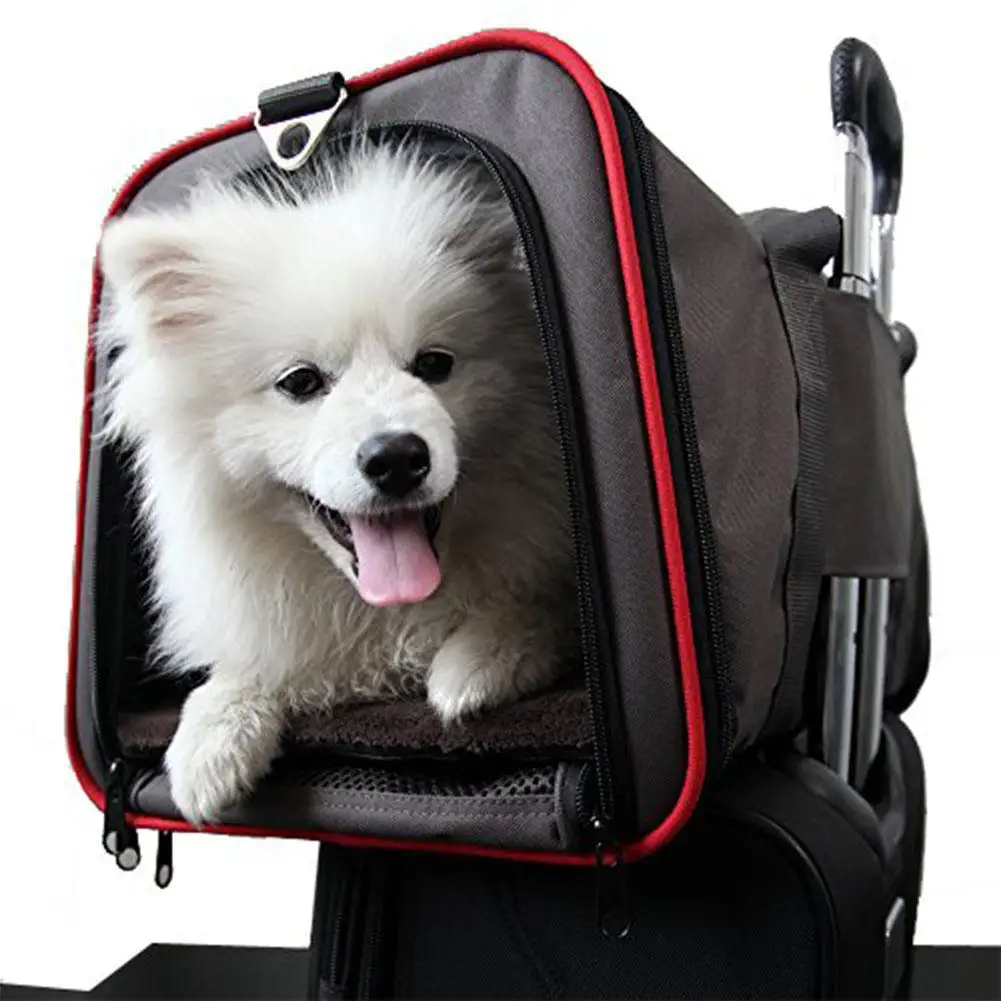 LanLan 2 side Expandable Pet Carrier Breathable Handbag Carrier