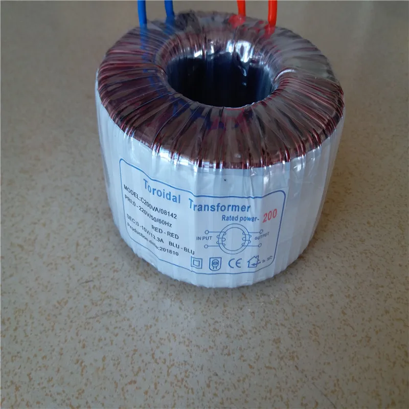 

15V 13.3A tranformer Toroidal transformer copper 200VA custom transformer 220V amplifier transformer