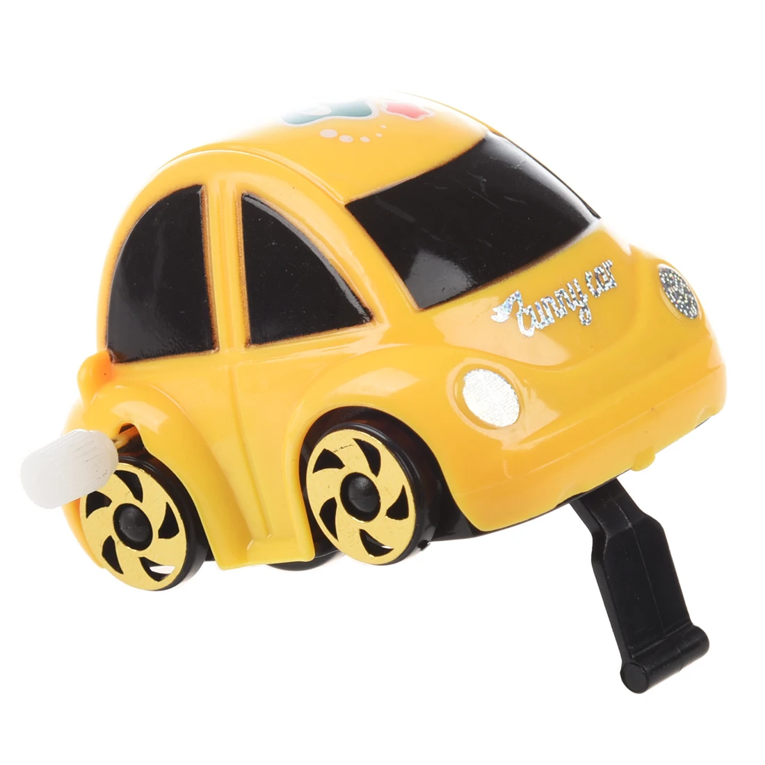 

ABWE Best Sale Yellow Plastic Wind-up Clockwork Racing Car Toy for Children
