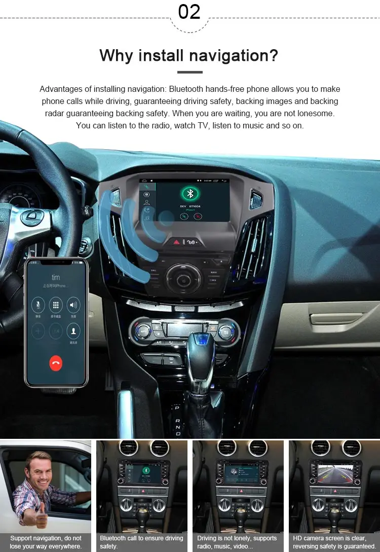 Clearance JDASTON Android 9.1 Car DVD Player For Ford Focus 2011 2012 2013 2014 2015 WIFI GPS Navigation 1 Din Car Radio Stereo Multimedia 3