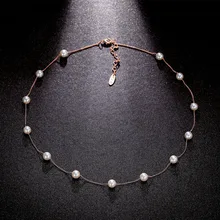 Surou, западный стиль, простое ожерелье, Женский жемчуг, цепочка для ключицы, аксессуары, мода, бохо, бижутерия