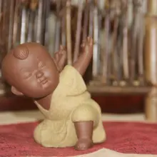 Мелкий песок, керамика, чай, домашнее животное, маленький монах, песчаный кунг-фу, детский чай, домашнее украшение, Крадущийся тигр