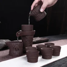 9 шт фиолетовый песок керамический анти-ожога Гонг фу Чайный набор чайный горшок чайные чашки китайские керамические s чайный сервиз чайная машина