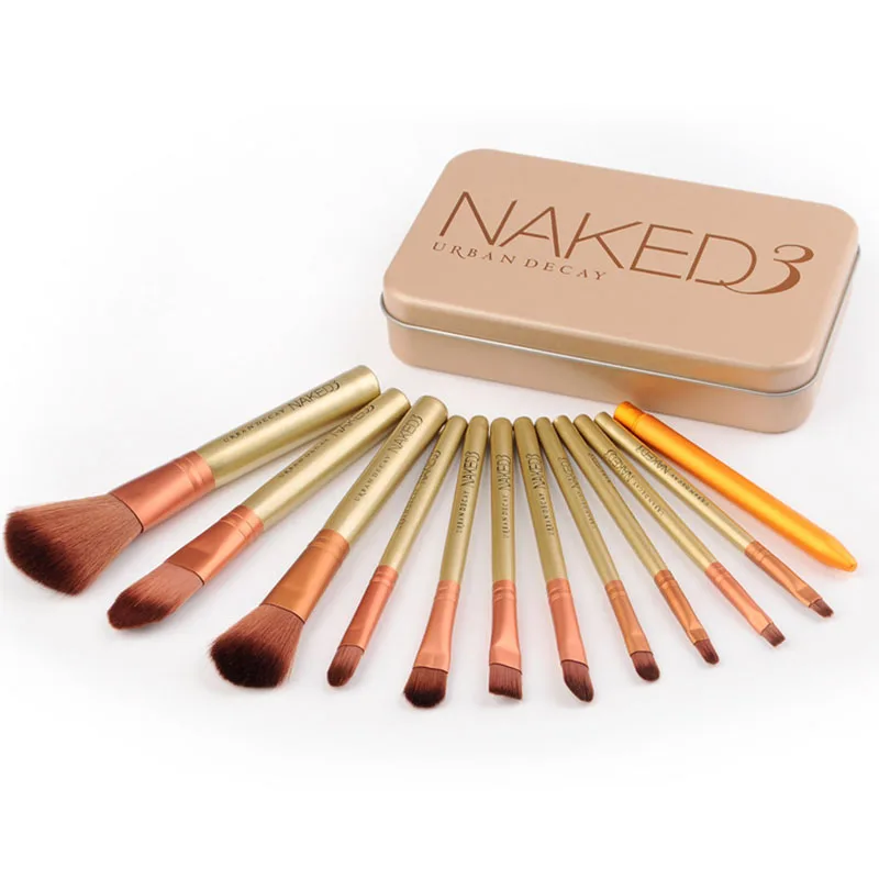 12pcs Natural Bamboo Professional Makeup Brushes Set Foundation Blending Brush Tool Cosmetic Kits Makeup Set Brusher