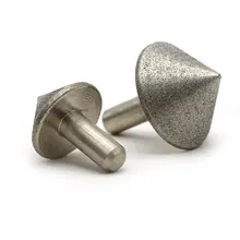 90 degree Diamond mounted point  grinding head rought grit 60 for coarse grinding head 20~60mm shank diameter 6mm DT066